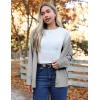 Zeagoo Women’s Oversized Button Cardigan Sweaters 2026 Fall Open Front Lightweight Cardigans V Neck Loose Knit Outwear(Light Grey)