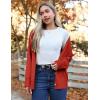 Zeagoo Women’s Oversized Button Cardigan Sweaters 2026 Fall Open Front Lightweight Cardigans V Neck Loose Knit Outwear(Red)