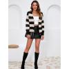Zeagoo Women’s Oversized Button Cardigan Sweaters 2026 Fall Open Front Lightweight Cardigans V Neck Loose Knit Outwear(Stripes Black & Apricot)