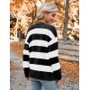 Zeagoo Women’s Oversized Button Cardigan Sweaters 2026 Fall Open Front Lightweight Cardigans V Neck Loose Knit Outwear(Stripes Black & White)