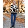 Zeagoo Women’s Oversized Button Cardigan Sweaters 2026 Fall Open Front Lightweight Cardigans V Neck Loose Knit Outwear(Stripes Black & White)