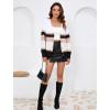 Zeagoo Women’s Oversized Button Cardigan Sweaters 2026 Fall Open Front Lightweight Cardigans V Neck Loose Knit Outwear(Wide Striped Khaki)
