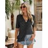 Zeagoo Women’s Short Sleeve 2026 Summer Crochet Cropped Cardigan V Neck Button up Bolero Shrug Sweater(Black)