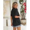 Zeagoo Women’s Short Sleeve 2026 Summer Crochet Cropped Cardigan V Neck Button up Bolero Shrug Sweater(Black)