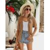Zeagoo Women’s Short Sleeve 2026 Summer Crochet Cropped Cardigan V Neck Button up Bolero Shrug Sweater(Brown)