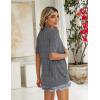 Zeagoo Women’s Short Sleeve 2026 Summer Crochet Cropped Cardigan V Neck Button up Bolero Shrug Sweater(Dark Grey)