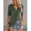 Zeagoo Women’s Short Sleeve 2026 Summer Crochet Cropped Cardigan V Neck Button up Bolero Shrug Sweater(Green)