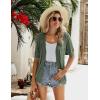 Zeagoo Women’s Short Sleeve 2026 Summer Crochet Cropped Cardigan V Neck Button up Bolero Shrug Sweater(Green)