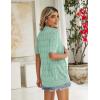 Zeagoo Women’s Short Sleeve 2026 Summer Crochet Cropped Cardigan V Neck Button up Bolero Shrug Sweater(Mint Green)