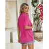 Zeagoo Women’s Short Sleeve 2026 Summer Crochet Cropped Cardigan V Neck Button up Bolero Shrug Sweater(Rose)