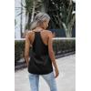 Zeagoo Womens Silk Satin Tank Tops V Neck Sleeveless Camisole Cami Spaghetti Straps Blouse Summer Loose Racerback Shirt(Black)