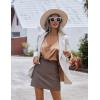 Zeagoo Womens Silk Satin Tank Tops V Neck Sleeveless Camisole Cami Spaghetti Straps Blouse Summer Loose Racerback Shirt(Camel)