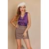 Zeagoo Womens Silk Satin Tank Tops V-Neck Sleeveless Camisole Tops Summer Cami Tank Dressy Tops(Purple)