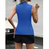 Zeagoo Womens Sleeveless Mock Turtleneck Tank Tops Slim Fit Stretch Ribbed Tops Casual Basic Layering Shirts 2026(Blue)