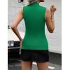 Zeagoo Womens Sleeveless Mock Turtleneck Tank Tops Slim Fit Stretch Ribbed Tops Casual Basic Layering Shirts 2026(Green)