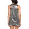 Zeagoo Women’s Sleeveless Sparkle Shimmer Camisole Vest Glitter Sequin Tank Tops(1-silver)