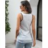 Zeagoo Women’s Sleeveless Sparkle Shimmer Camisole Vest Glitter Sequin Tank Tops(Gradient White)