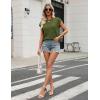 Zeagoo Womens Spring Summer Crochet Tops Cap Sleeve Sweater Vest Hollow Out Pullover Shirts Beach Vacation Clothes(Army Green)