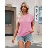 Zeagoo Womens Spring Summer Crochet Tops Cap Sleeve Sweater Vest Hollow Out Pullover Shirts Beach Vacation Clothes(Pink)