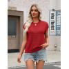 Zeagoo Womens Spring Summer Crochet Tops Cap Sleeve Sweater Vest Hollow Out Pullover Shirts Beach Vacation Clothes(Red)
