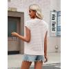 Zeagoo Womens Spring Summer Crochet Tops Cap Sleeve Sweater Vest Hollow Out Pullover Shirts Beach Vacation Clothes(White)