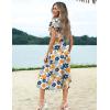 Zeagoo Women’s Summer Casual Dress Flutter Short Sleeve V Neck Button Down Tiered Flowy Long Dress with Pockets(Floral-3)