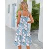 Zeagoo Womens Summer Dress Casual Flutter Boho Floral V Neck Flowy Midi A-Line Beach Vacation Sundresses with Pockets(Blue Floral 03)