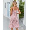 Zeagoo Womens Summer Dress Casual Flutter Boho Floral V Neck Flowy Midi A-Line Beach Vacation Sundresses with Pockets(Pink Floral)