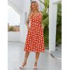 Zeagoo Womens Summer Dress Casual Flutter Boho Floral V Neck Flowy Midi A-Line Beach Vacation Sundresses with Pockets(Red)