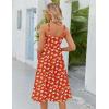 Zeagoo Womens Summer Dress Casual Flutter Boho Floral V Neck Flowy Midi A-Line Beach Vacation Sundresses with Pockets(Red)