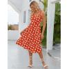 Zeagoo Womens Summer Dress Casual Flutter Boho Floral V Neck Flowy Midi A-Line Beach Vacation Sundresses with Pockets(Red)