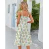 Zeagoo Womens Summer Dress Casual Flutter Boho Floral V Neck Flowy Midi A-Line Beach Vacation Sundresses with Pockets(Yellow Blue Floral)