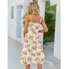 Zeagoo Womens Summer Dress Casual Flutter Boho Floral V Neck Flowy Midi A-Line Beach Vacation Sundresses with Pockets(Yellow Floral)