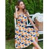 Zeagoo Women’s Summer Dress Casual Puff Sleeve Square Neck Midi Dresses Tiered Beach Vacation A-Line Sundress with Pockets(Yellow Blue Floral)