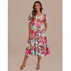Zeagoo Women’s Summer Dress Midi Floral Flutter Short Sleeve Casual Dresses with Pockets Tiered Flowy Boho Beach Dress(Floral Printed)