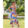Zeagoo Womens Summer Maxi Dress Spaghetti Strap Casual Printed Dress Boho Floral Beach Sundress,(Floral-1)