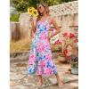 Zeagoo Womens Summer Maxi Dress Spaghetti Strap Casual Printed Dress Boho Floral Beach Sundress,(Floral-5)
