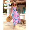 Zeagoo Womens Summer Maxi Dress Spaghetti Strap Casual Printed Dress Boho Floral Beach Sundress,(Floral-5)