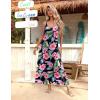 Zeagoo Womens Summer Maxi Dress Spaghetti Strap Casual Printed Dress Boho Floral Beach Sundress,(Floral-7)