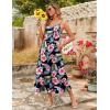 Zeagoo Womens Summer Maxi Dress Spaghetti Strap Casual Printed Dress Boho Floral Beach Sundress,(Floral-7)