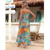 Zeagoo Womens Summer Maxi Dress Spaghetti Strap Casual Printed Dress Boho Floral Beach Sundress,(Leaf-1)
