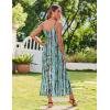 Zeagoo Womens Summer Maxi Dress Spaghetti Strap Casual Printed Dress Boho Floral Beach Sundress,(Pattern-4)
