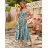 Zeagoo Womens Summer Maxi Dress Spaghetti Strap Casual Printed Dress Boho Floral Beach Sundress,(Pattern-4)