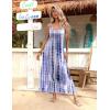 Zeagoo Womens Summer Maxi Dress Spaghetti Strap Casual Printed Dress Boho Floral Beach Sundress,(Pattern-7)