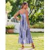 Zeagoo Womens Summer Maxi Dress Spaghetti Strap Casual Printed Dress Boho Floral Beach Sundress,(Pattern-7)