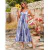 Zeagoo Womens Summer Maxi Dress Spaghetti Strap Casual Printed Dress Boho Floral Beach Sundress,(Pattern-7)