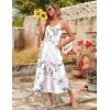 Zeagoo Womens Summer Maxi Dress Spaghetti Strap Casual Printed Dress Boho Floral Beach Sundress,(White Floral)