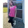 Zeagoo Women’s Summer Tops Cap Sleeve Casual Shirts 2025 V Neck Basic Tshirts Loose Fit Trendy Tee(Rose Red)