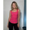 Zeagoo Womens Summer Tops Square Neck Ribbed Tank Tops Slim Fitted Racerback Sleeveless Shirts Basic Casual 2 Pack(B-black&rose)