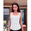 Zeagoo Womens Summer Tops Square Neck Ribbed Tank Tops Slim Fitted Racerback Sleeveless Shirts Basic Casual 2 Pack(B-white&green)